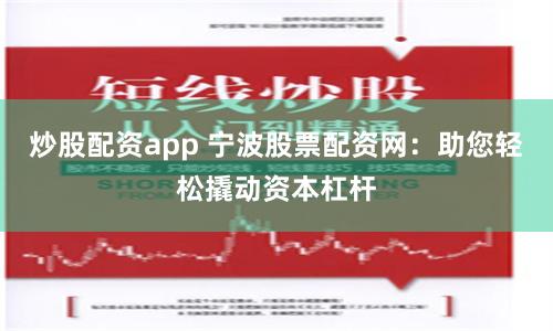 炒股配资app 宁波股票配资网：助您轻松撬动资本杠杆